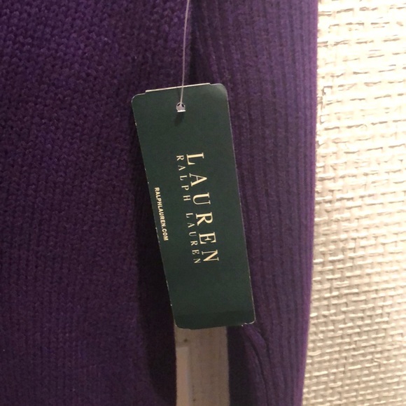 Ralph Lauren Purple Cardigan Buckle Sweater - Picture 7 of 12